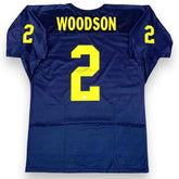Charles Woodson Autographed Signed Jersey - Navy - JSA Authentic